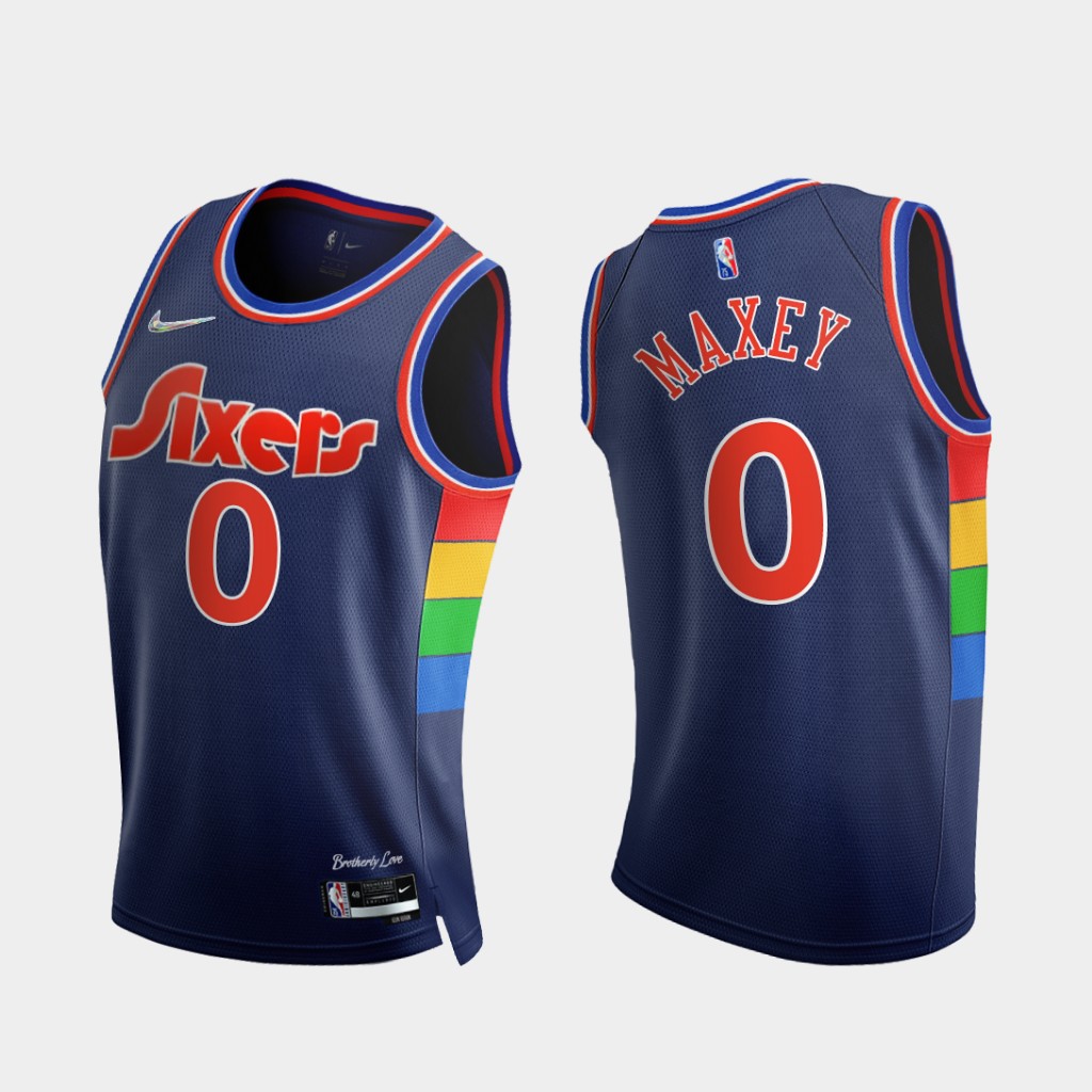 76ers Maxey No. 0 jersey