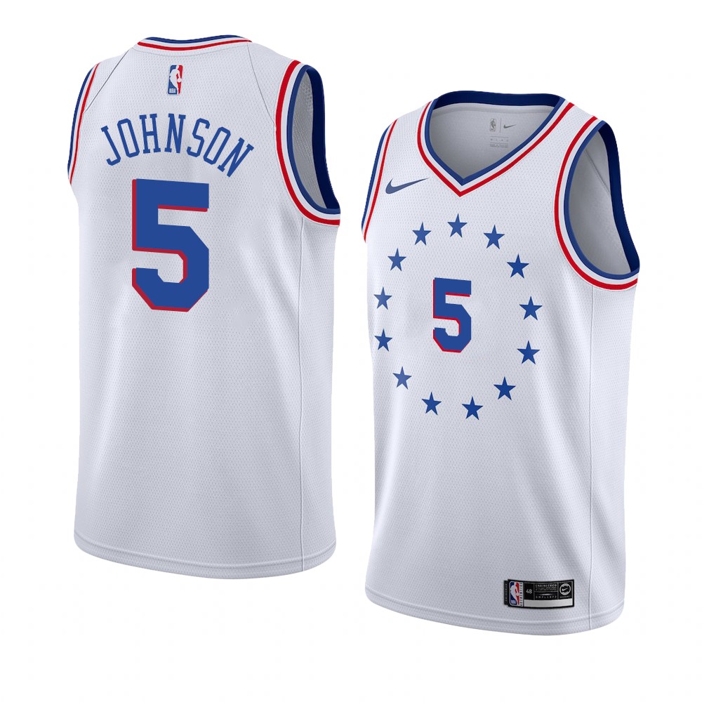 76ers Johnson No. 5 jersey