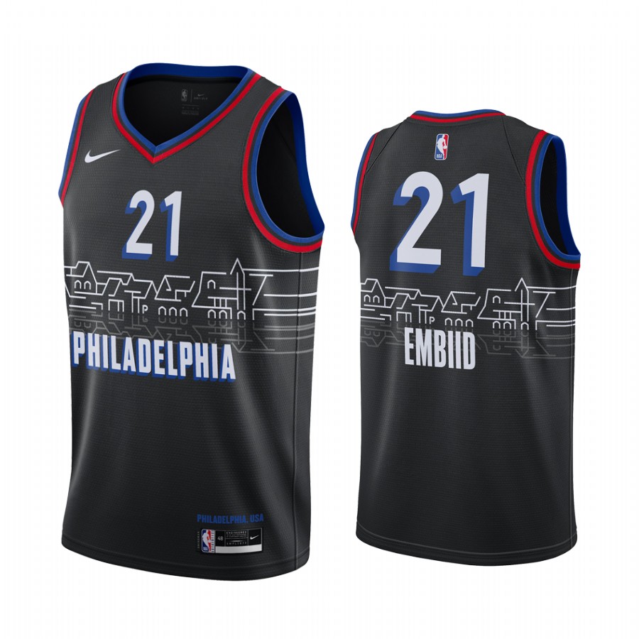 76ers Embiid No. 21 jersey