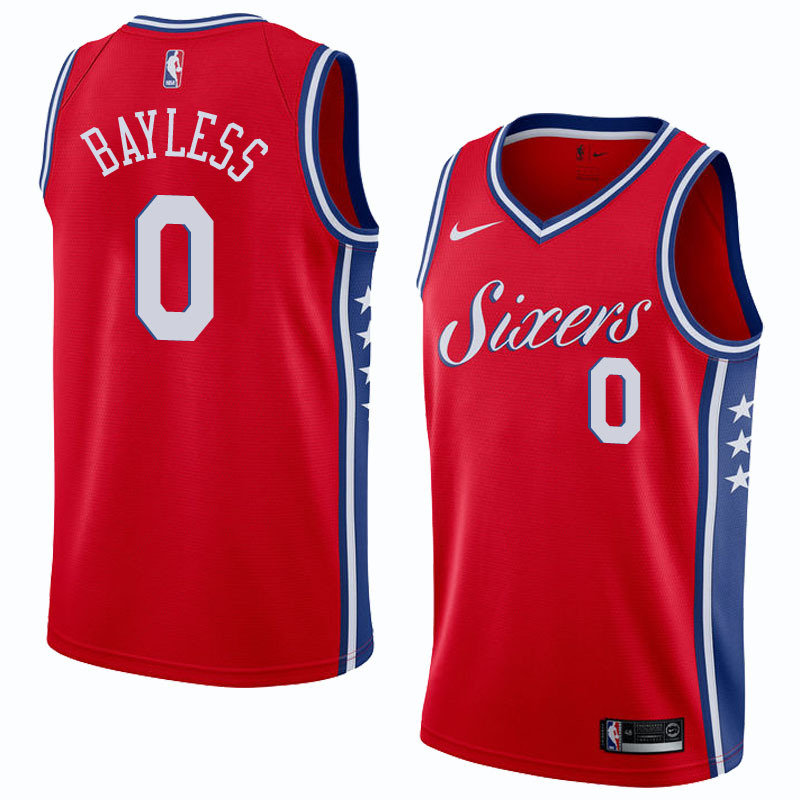 76ers Bayless No. 0 jersey