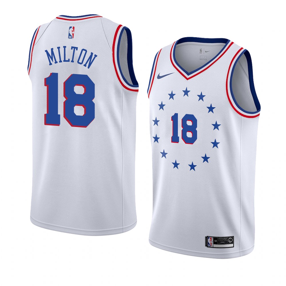 76ers Milton No. 18 jersey