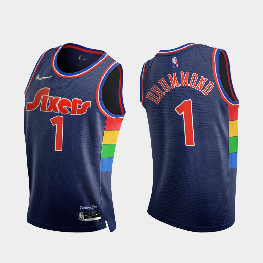76ers Drummond No. 1 jersey