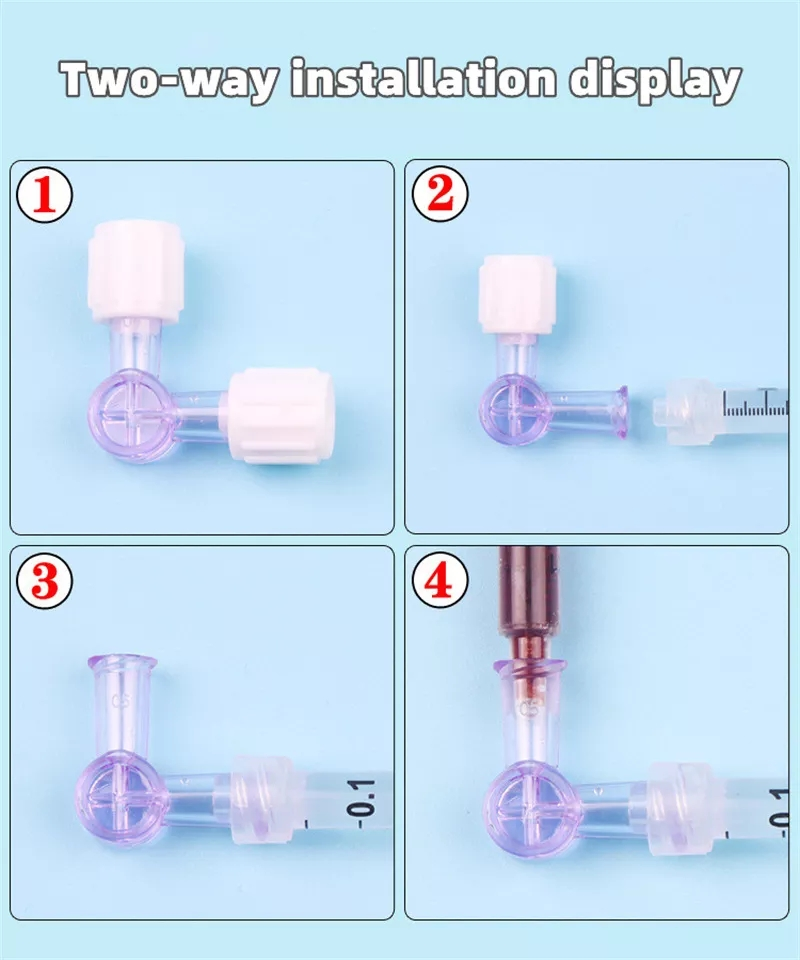 Medical disposable syringe twoway valve