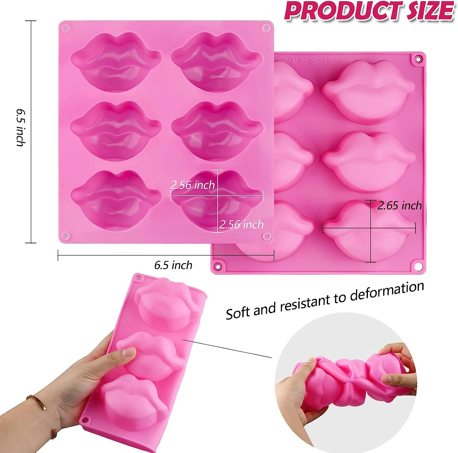 3D Sexy Lips Silicone Molds