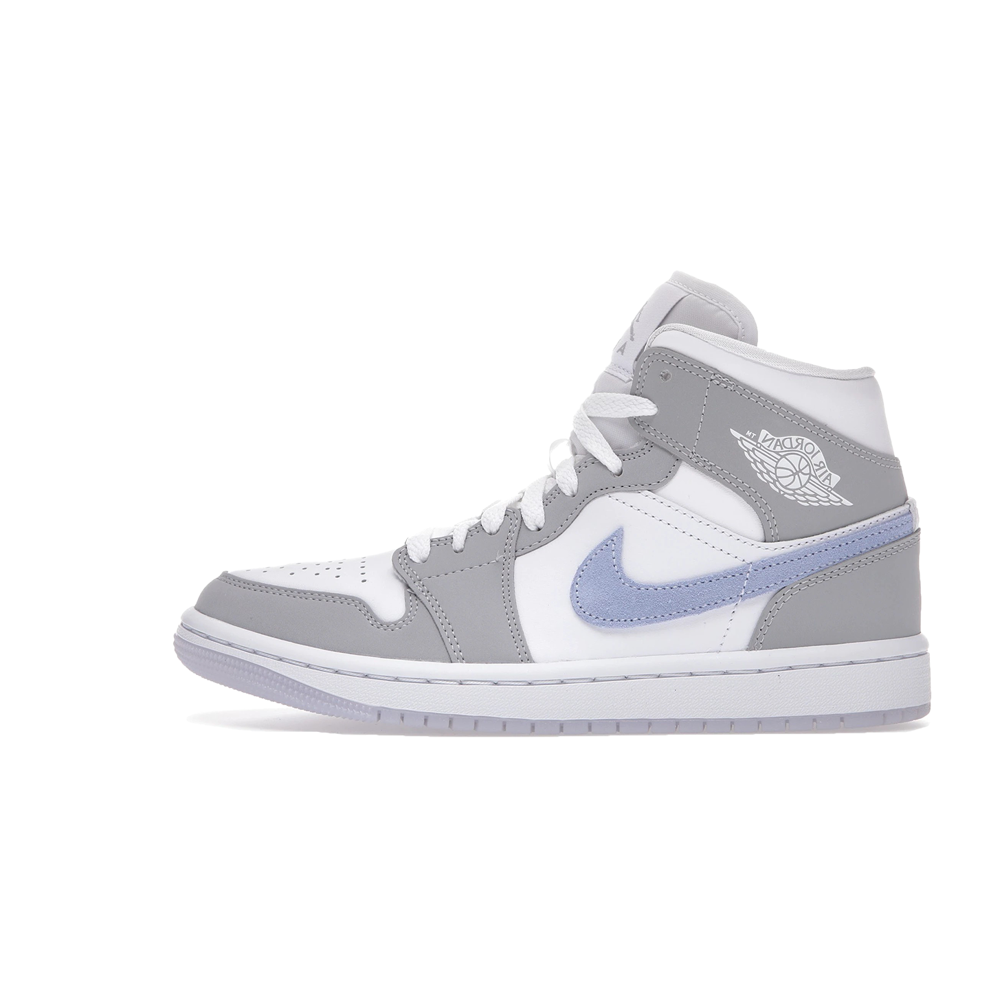 nike jordan 1 mid wolf grey blue women's