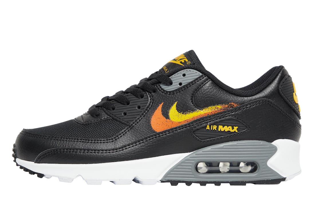 Nike Air Max 90 With Spray Paint Swooshes TOTOKICK