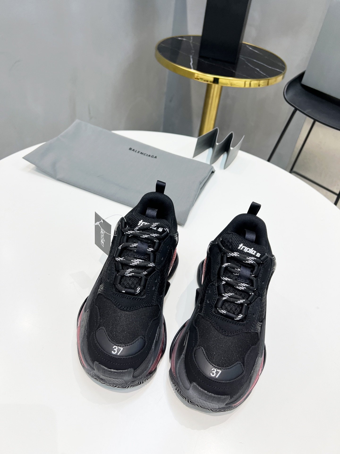 balenciaga black trainers womens