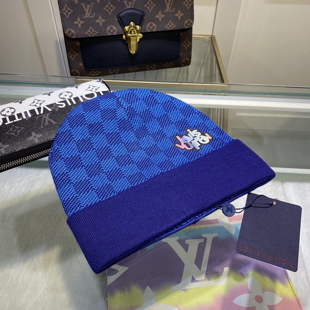 Louis Vuitton Beanie In Blue LV Headwear