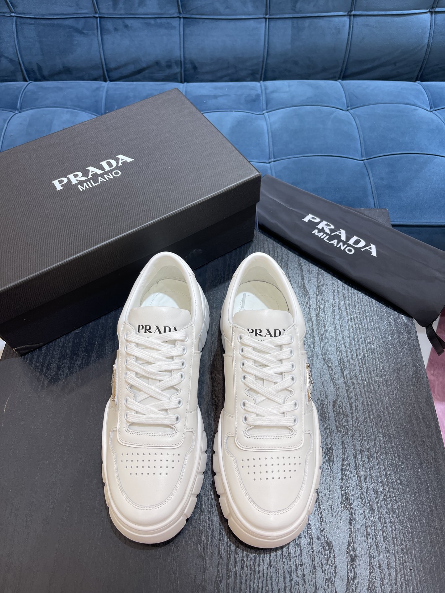 Prada Sneakers White For Men PRD 2EE378_3LJ6_F0009