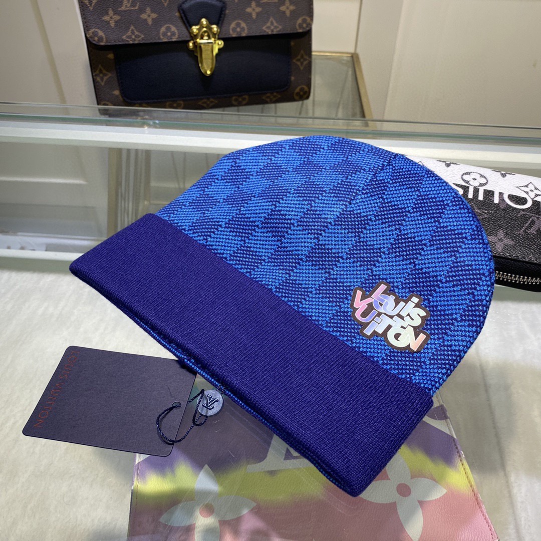 Louis Vuitton Beanie In Blue LV Headwear