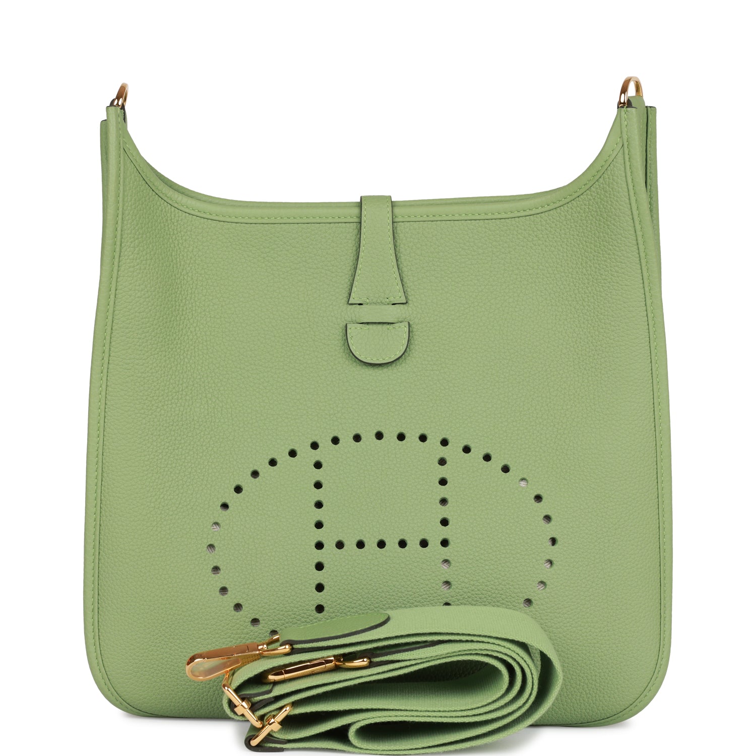 Hermès Evelyne III PM Vert Criquet Clemence Gold Hardware - Bag factory