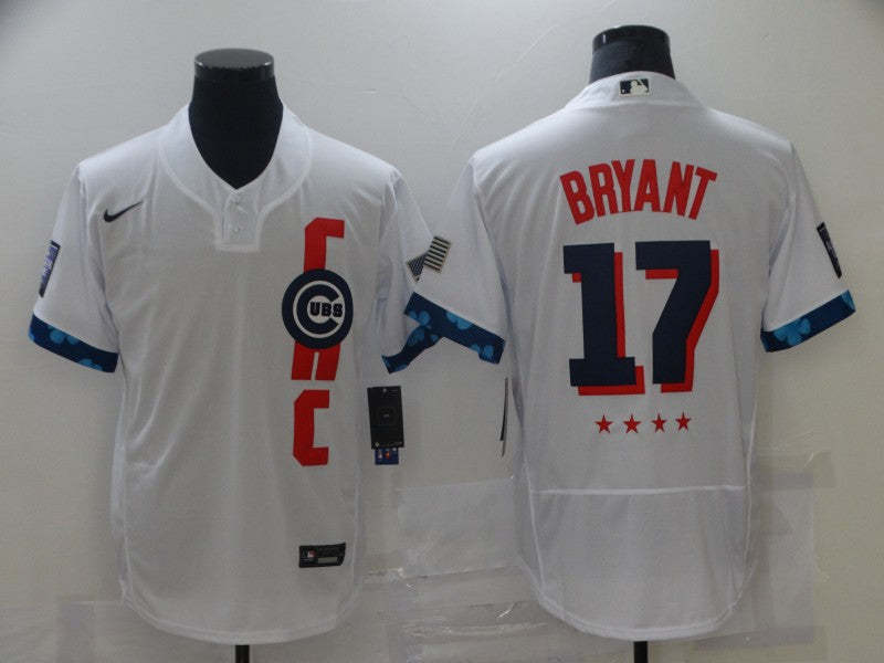 Men's Majestic Kris Bryant White Chicago Cubs Cool Base Player Jersey