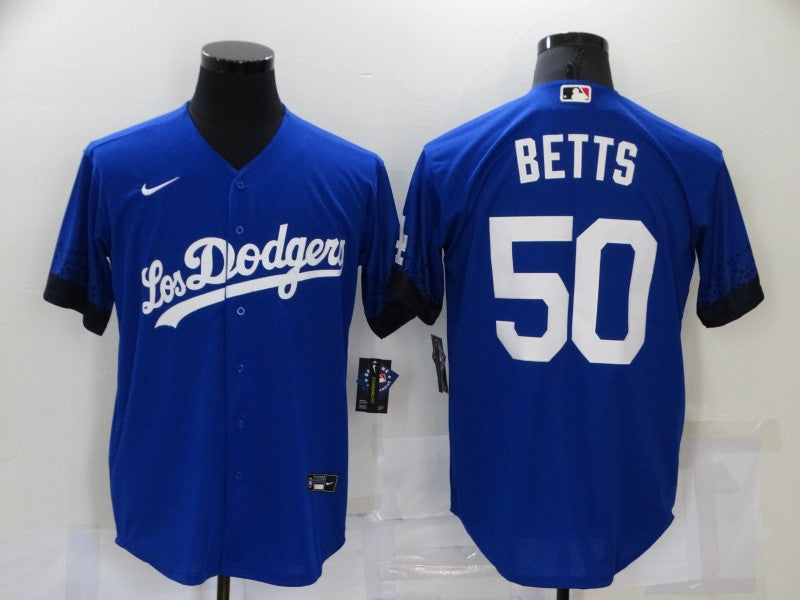 Men's Los Angeles Dodgers Mookie Betts #50 Blue Stitched Jersey -  jerseymonster