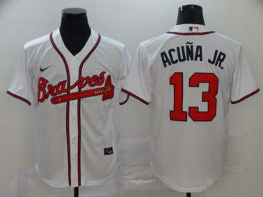 Ronald Acuña Jr. #13 Atlanta Braves Nike MLB Jersey Navy