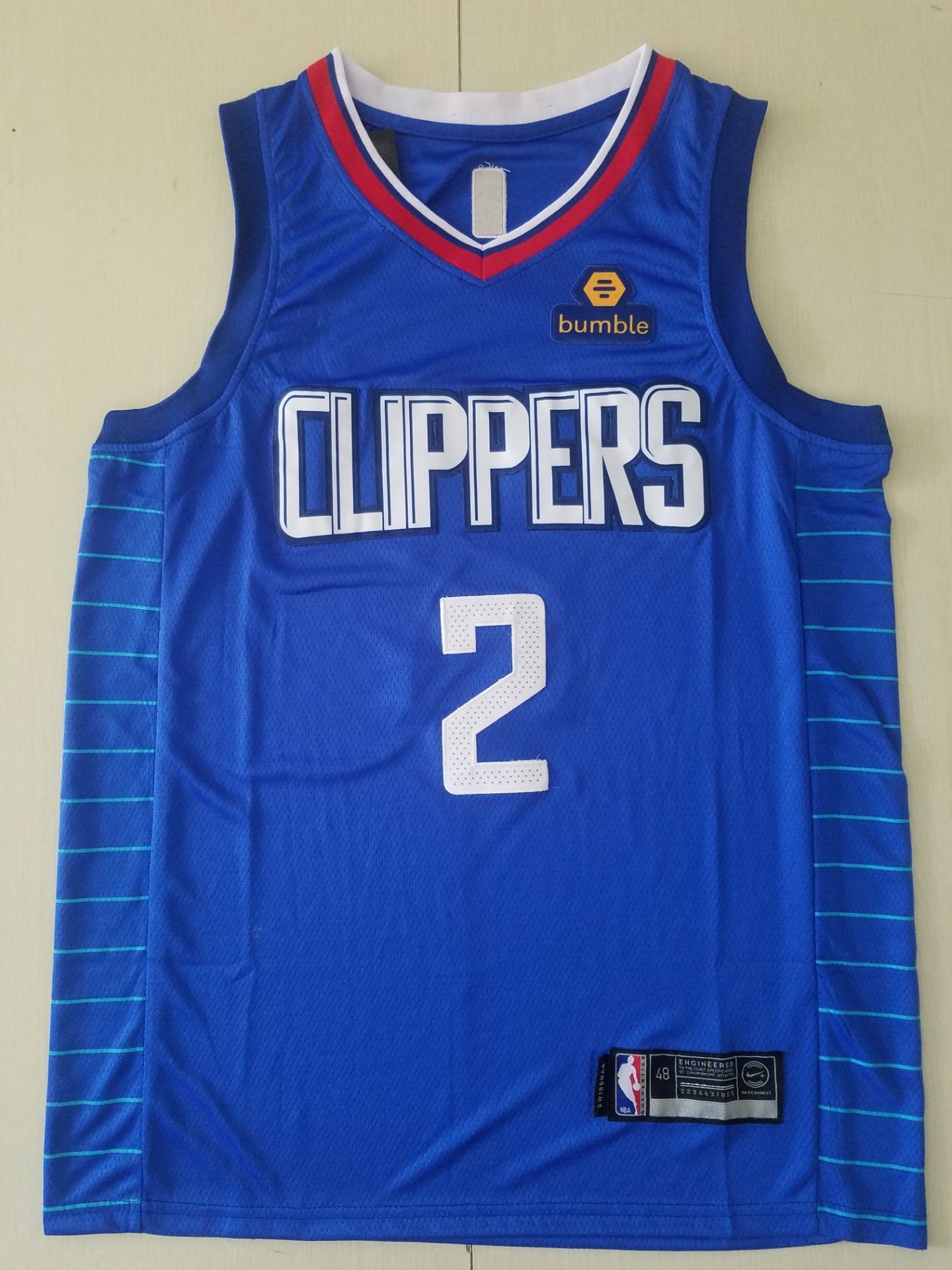 kawhi leonard blue clippers jersey