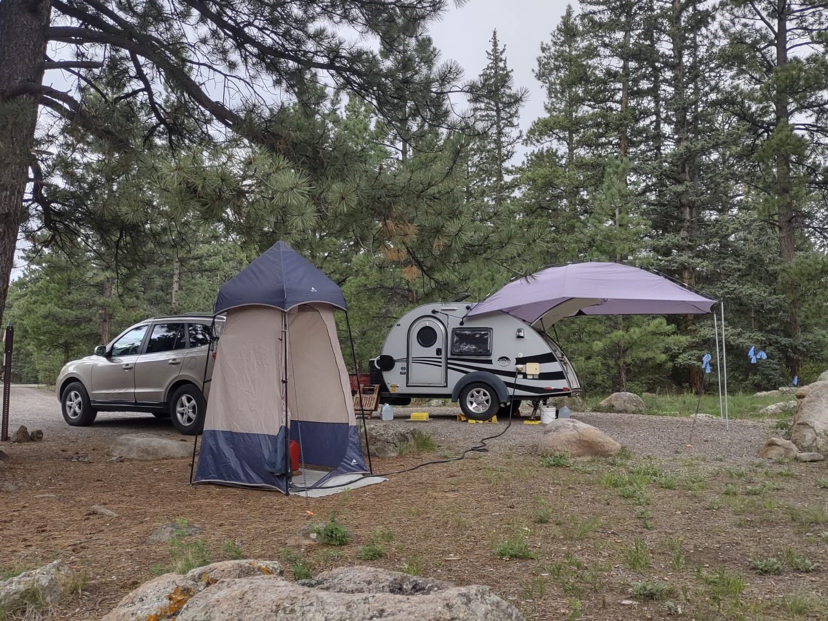 Versatility Teardrop Awning for SUV RVing, Car Camping, Trailer and Ov
