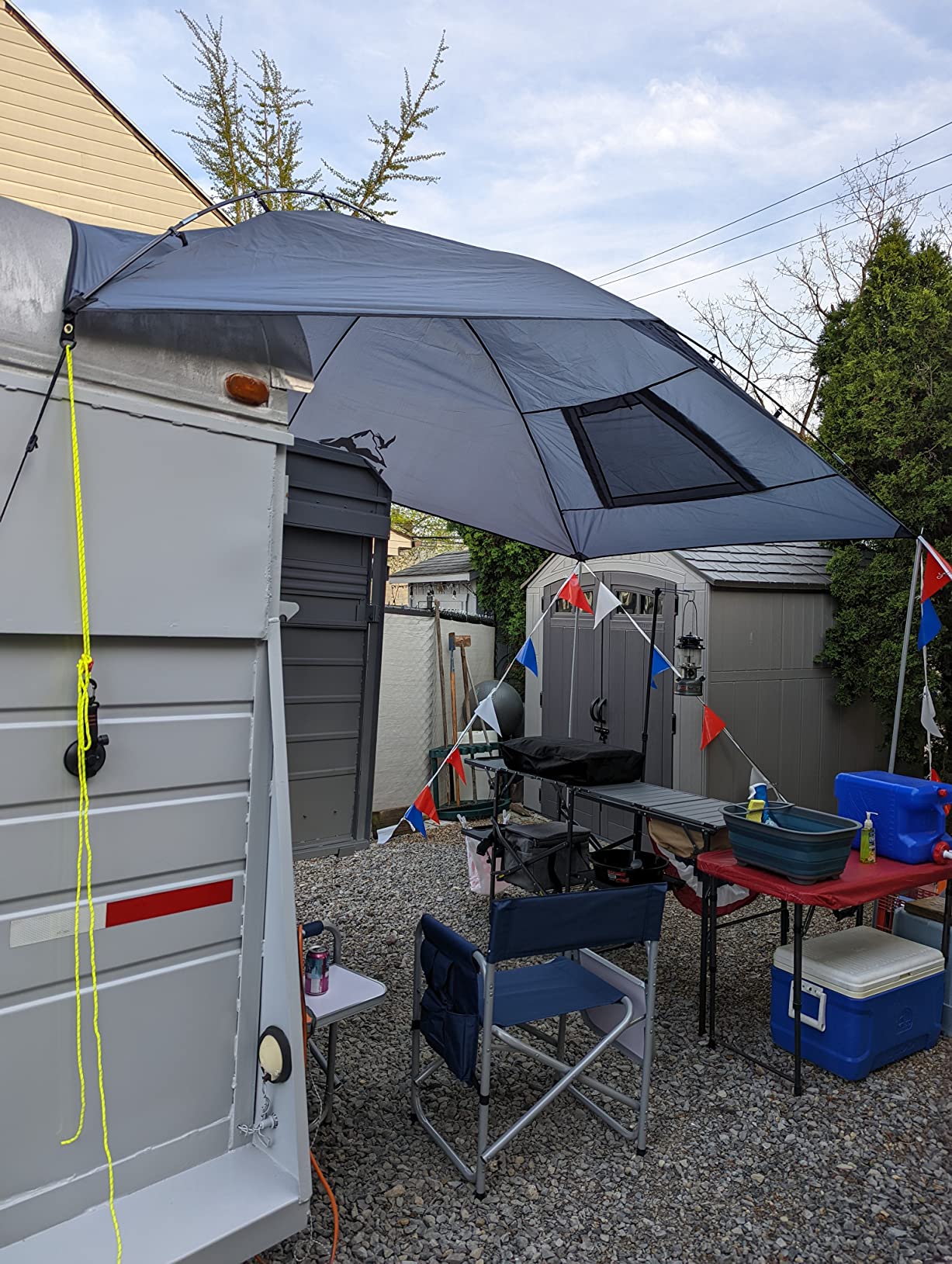 Versatility Teardrop Awning for SUV RVing, Car Camping, Trailer and Ov