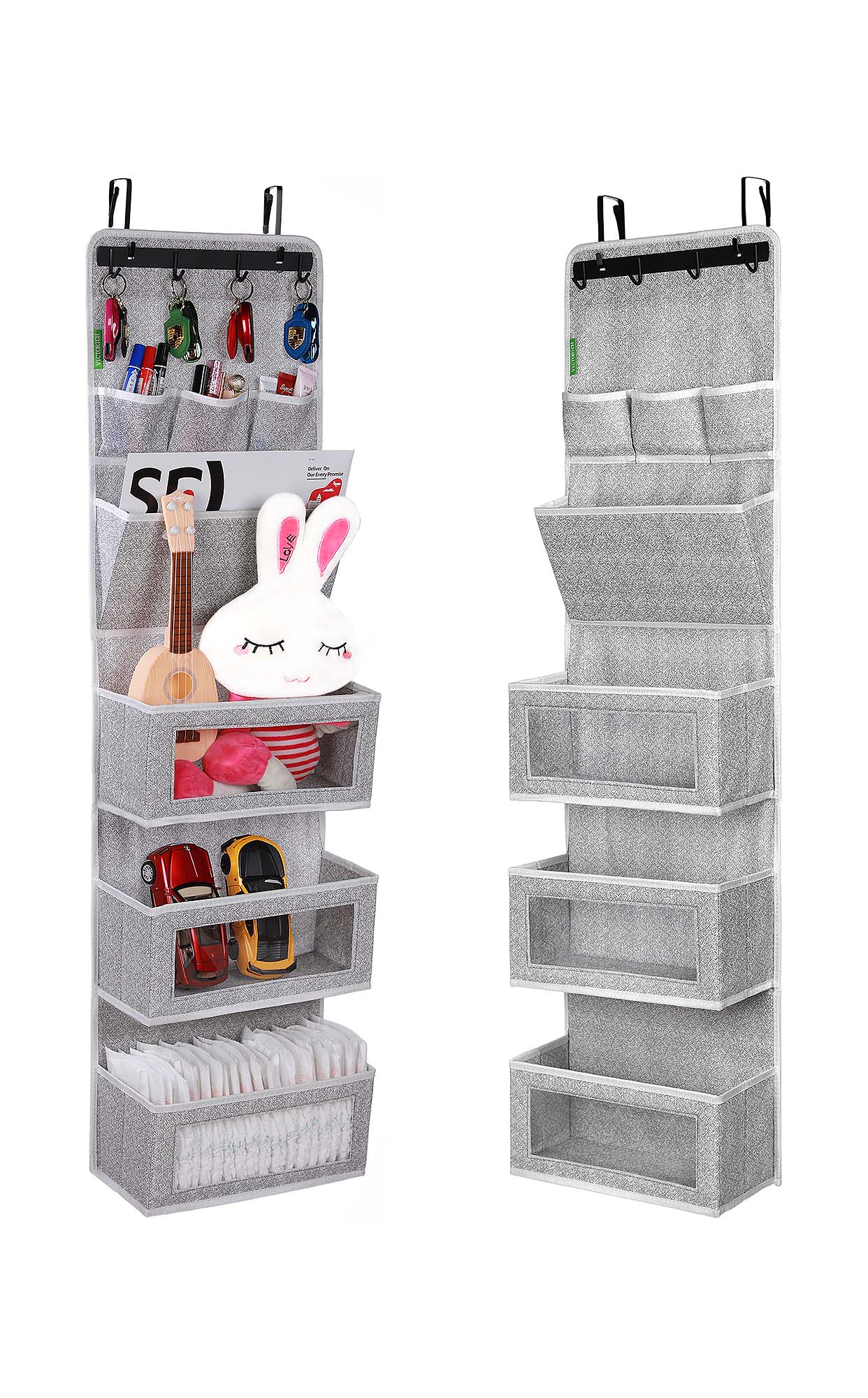 Behind the Door Storage with Door Rack and Large Clear Windows victor