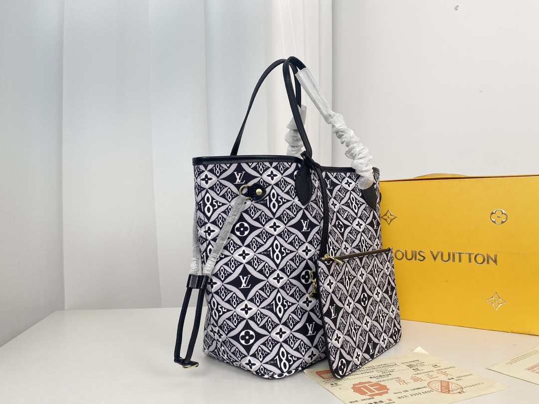 Shop Louis Vuitton Since 1854 Neverfull MM (M57230, M57273) by design◇base