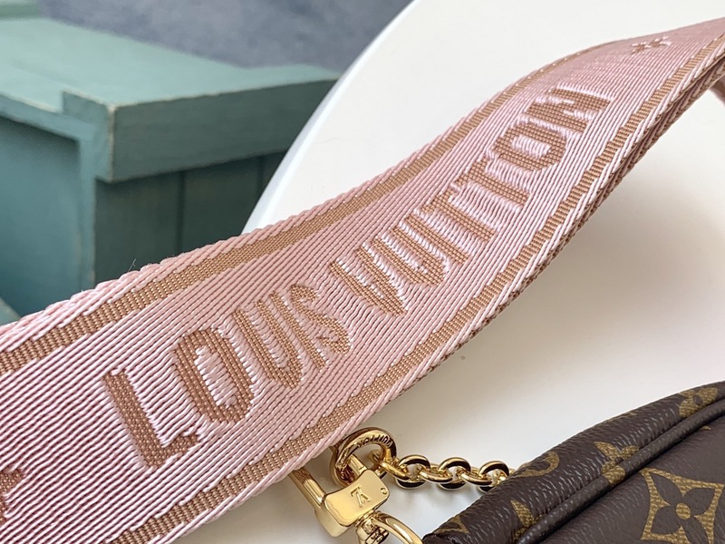 NEW LOUIS VUITTON Pink Monogram Multi Pochette Accessoires M44840