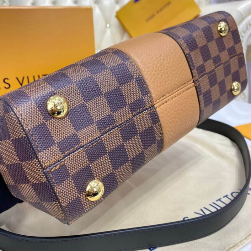 N64416 LV Louis Vuitton Damier Bond Street Bag Real Leather Handbag Maroon