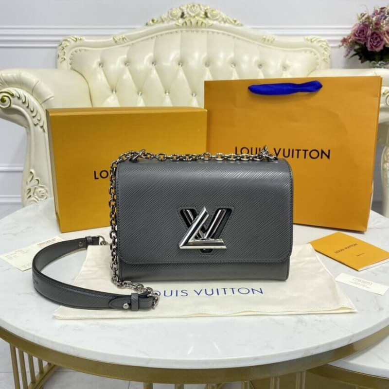 Replica Louis Vuitton Capucines MM LV Bag Etain Metallic Gray