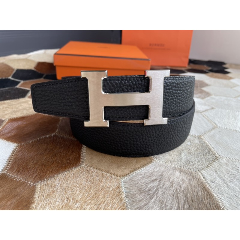 Mens Designer Clothes  HERMES Men's Reversible Leather Belt 53