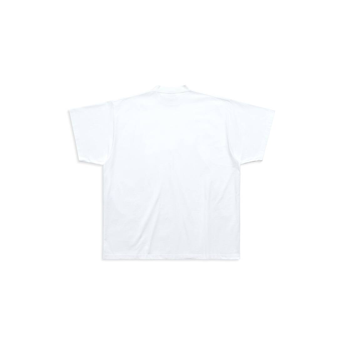 BACK FLIP T-SHIRT OVERSIZED IN WHITE/BLACK