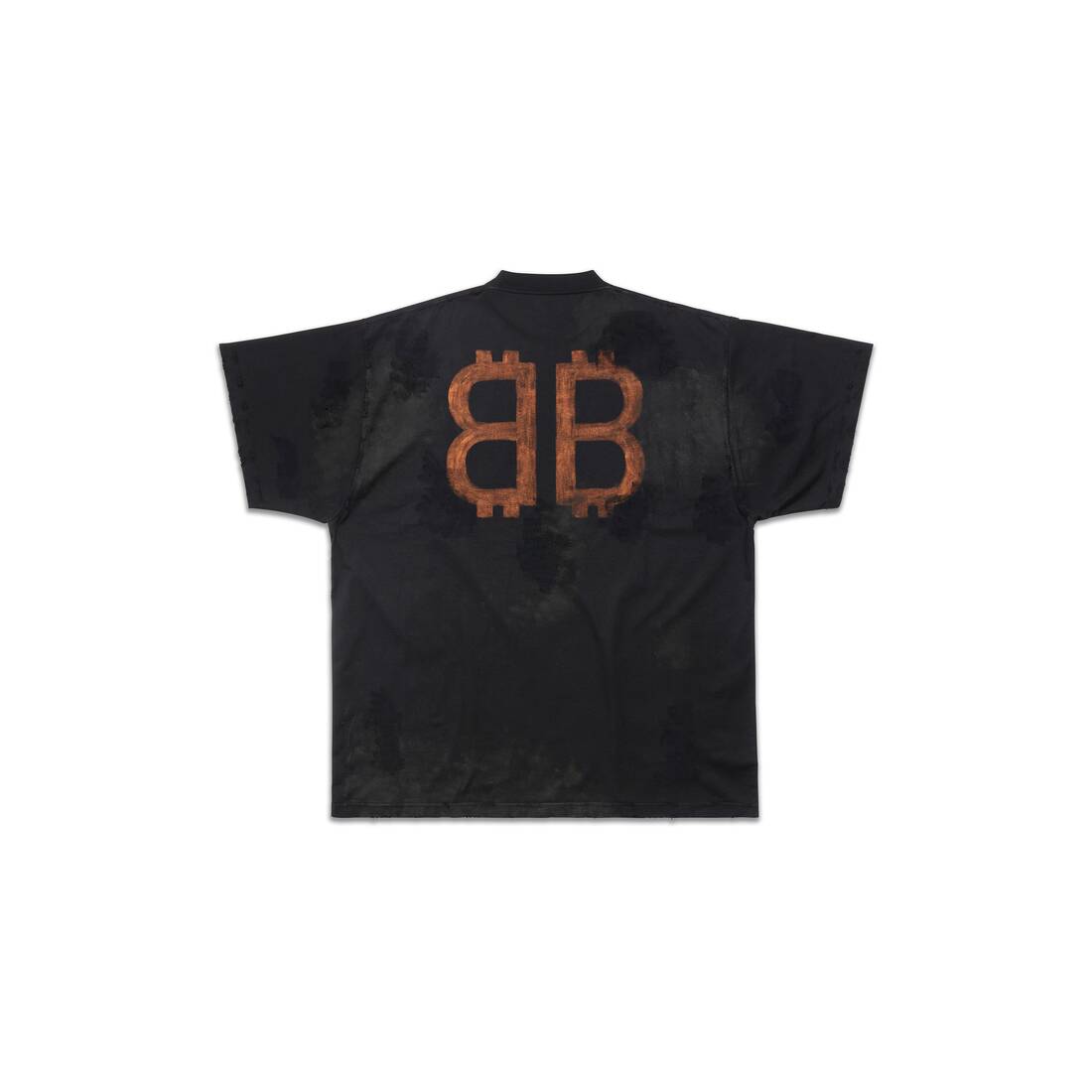 CRYPTO T-SHIRT OVERSIZED IN BLACK FADED