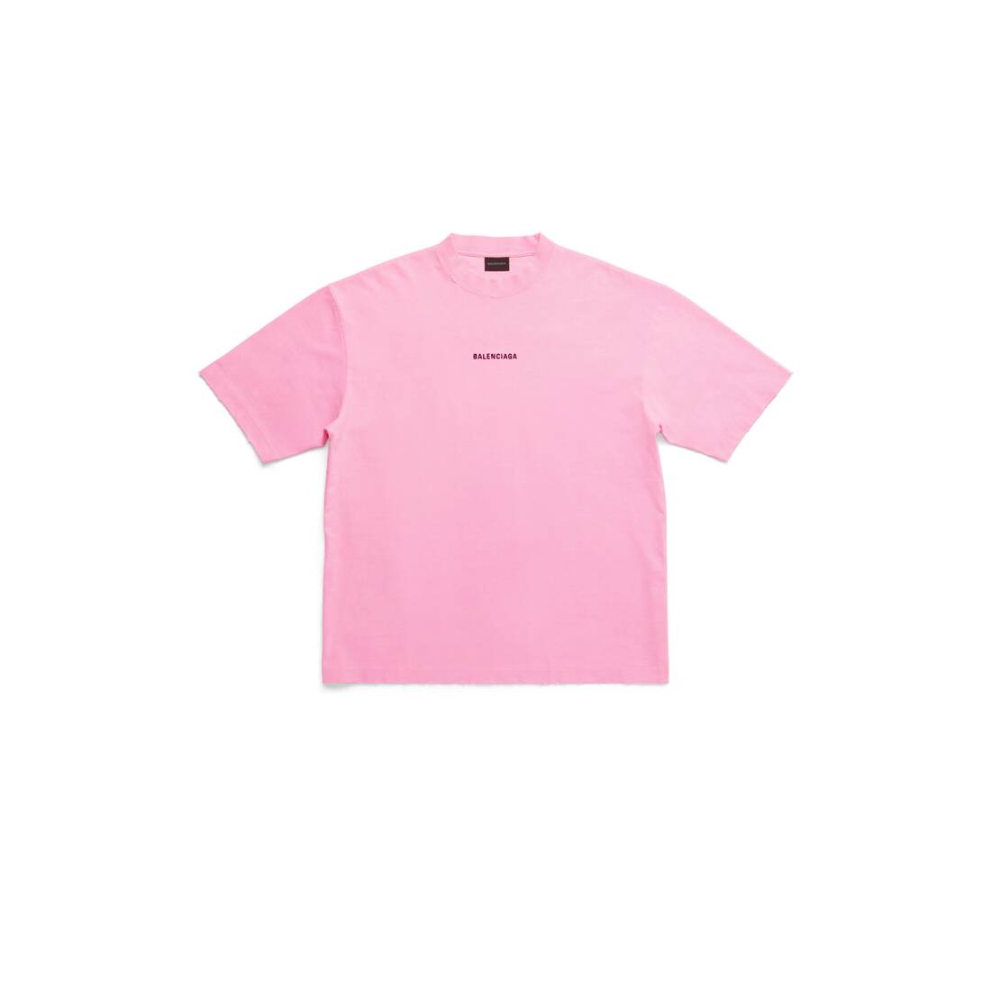 WOMEN'S BALENCIAGA BACK T-SHIRT MEDIUM FIT IN FLUO PINK
