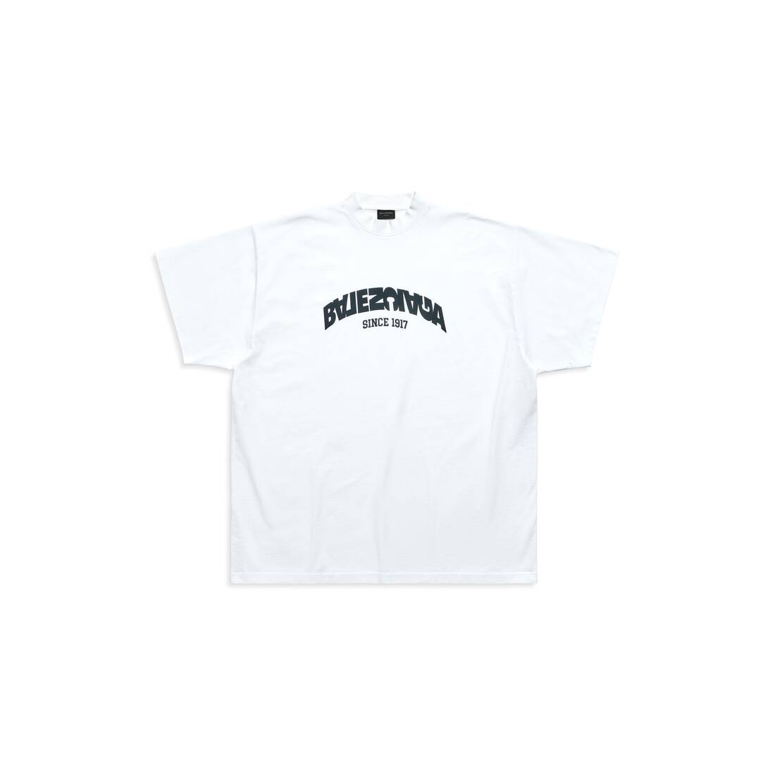 BACK FLIP T-SHIRT OVERSIZED IN WHITE/BLACK