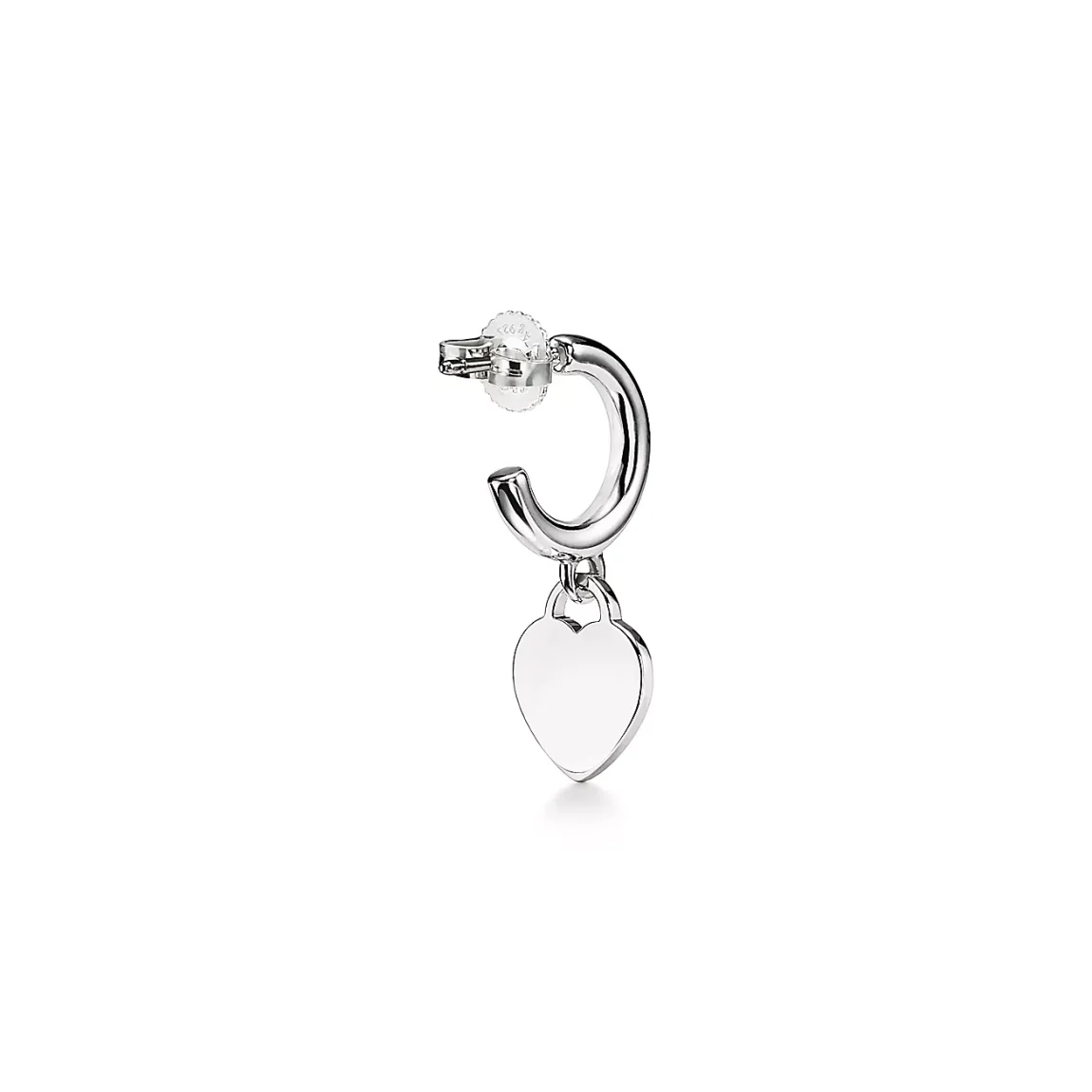 Hoop Earrings in Sterling Silver with Diamonds, Mini