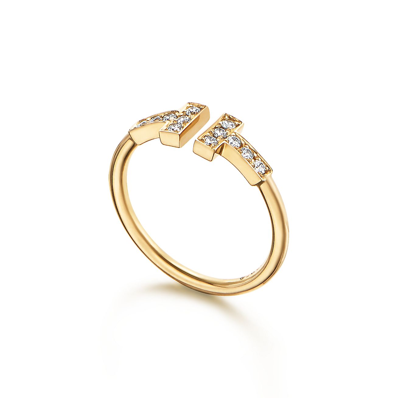 Diamond Wire Ring in Yellow Gold