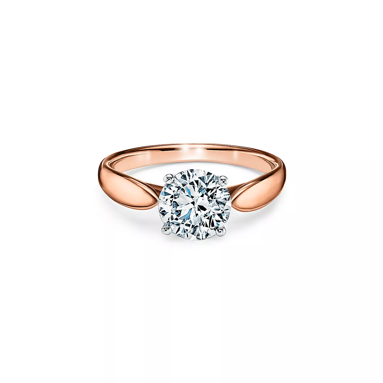 Harmony® Round Brilliant Engagement Ring in 18k Rose Gold