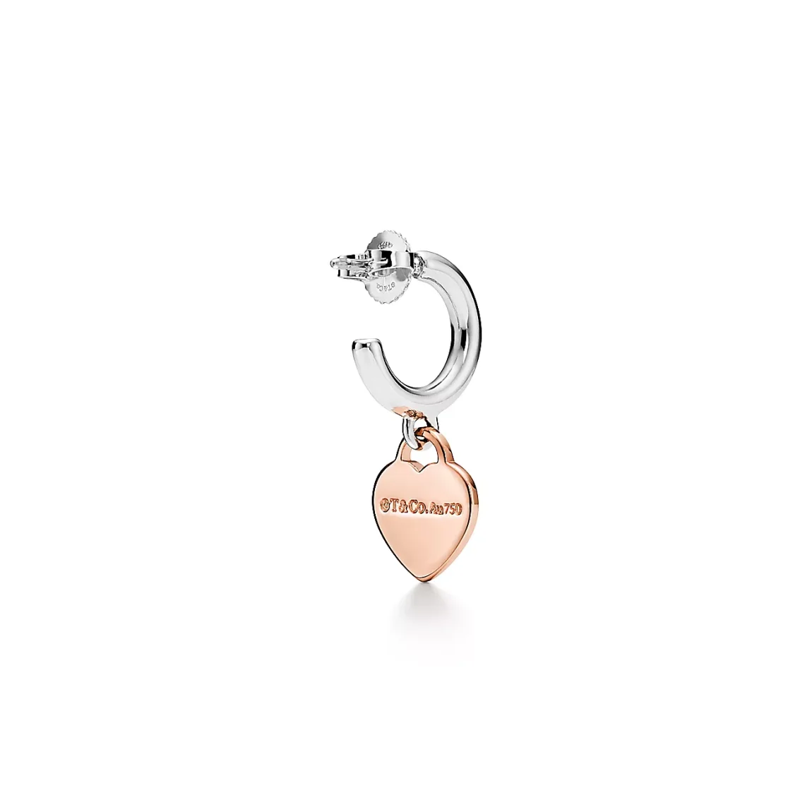 Hoop Earrings in Sterling Silver and Rose Gold, Mini