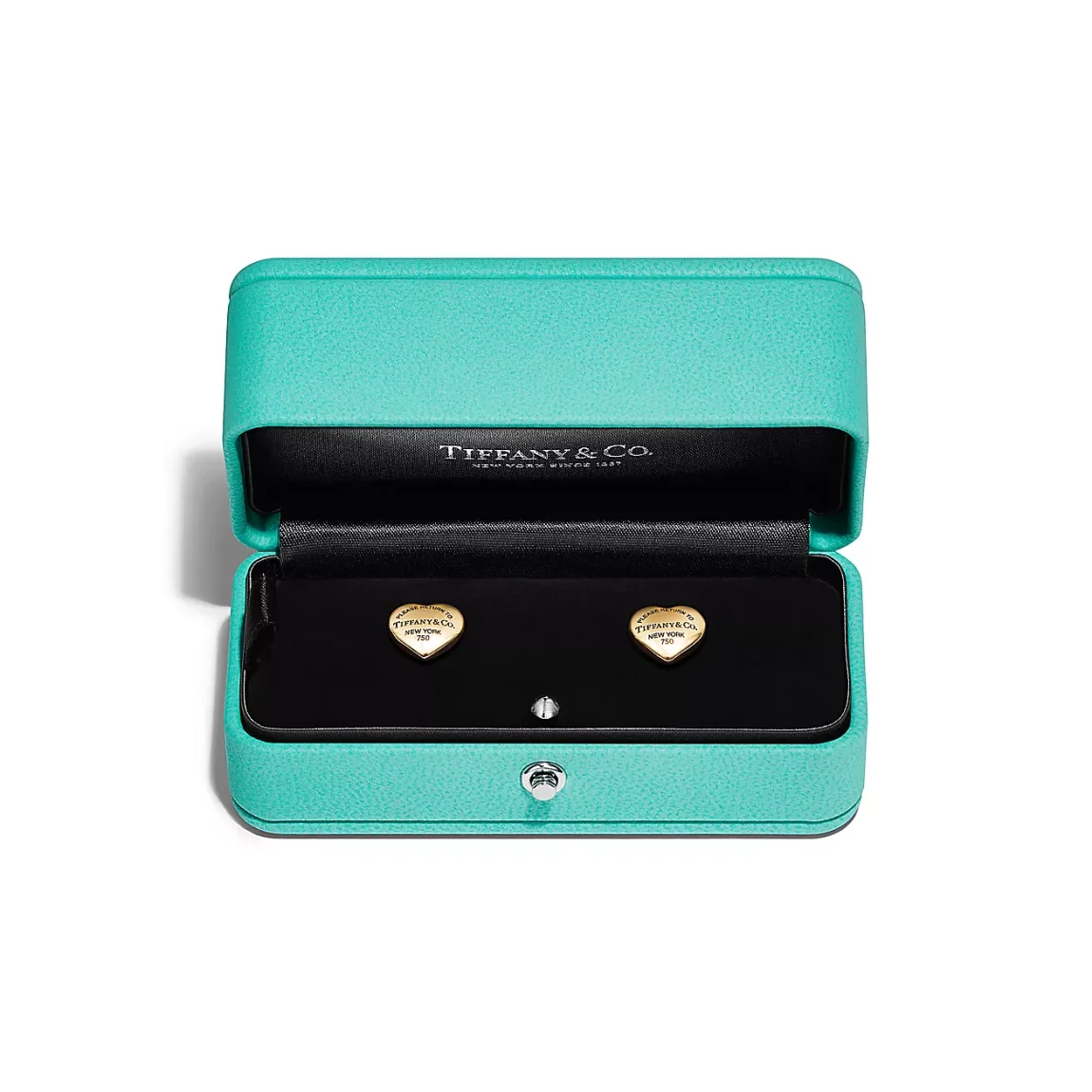 Full Heart Earrings in Yellow Gold