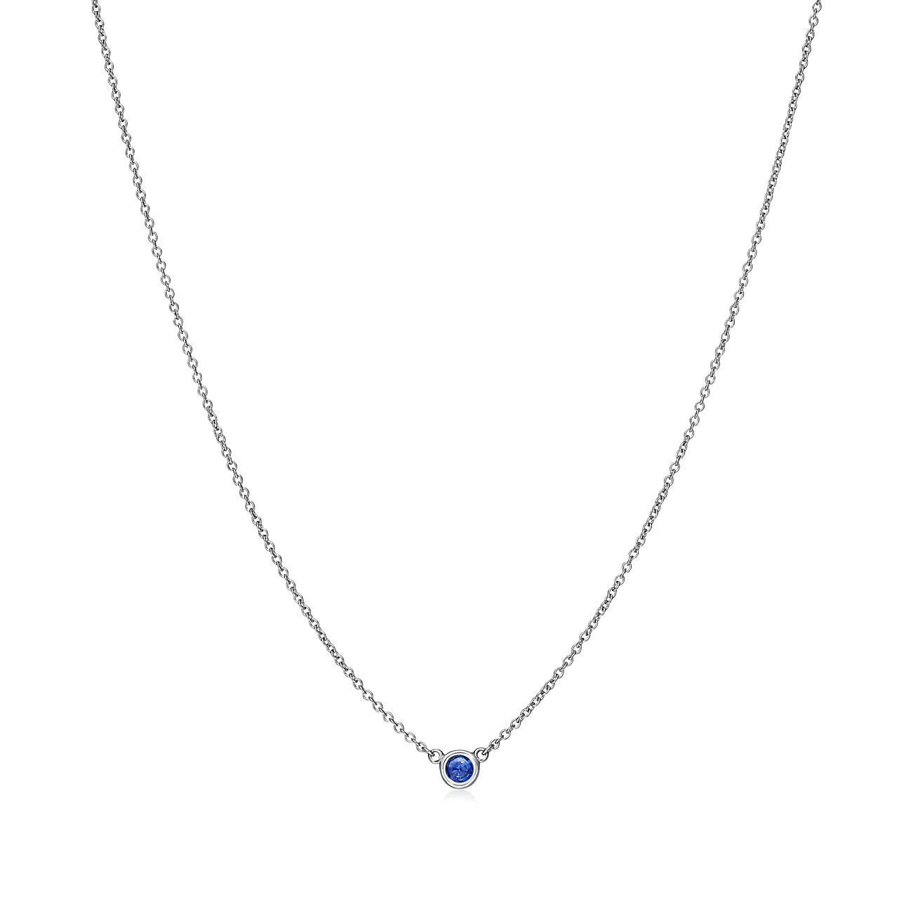 Color by the Yard Pendant in Platinum with a Sapphire