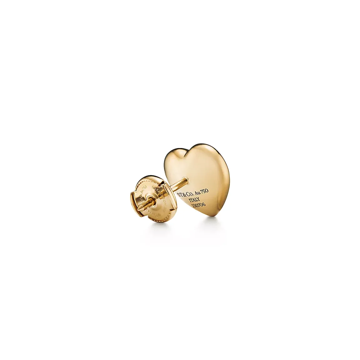 Full Heart Earrings in Yellow Gold