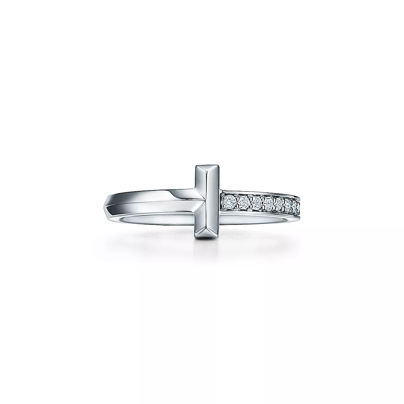 T1 Ring in White Gold with Diamonds