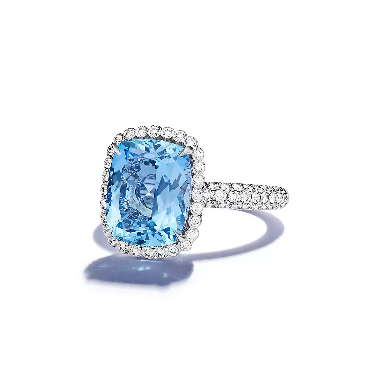 Aquamarine Ring in Platinum