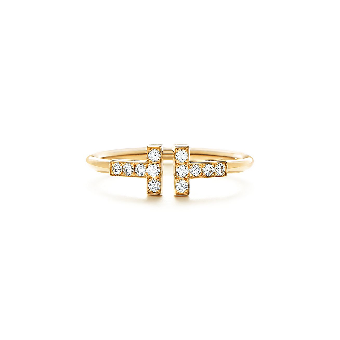 Diamond Wire Ring in Yellow Gold