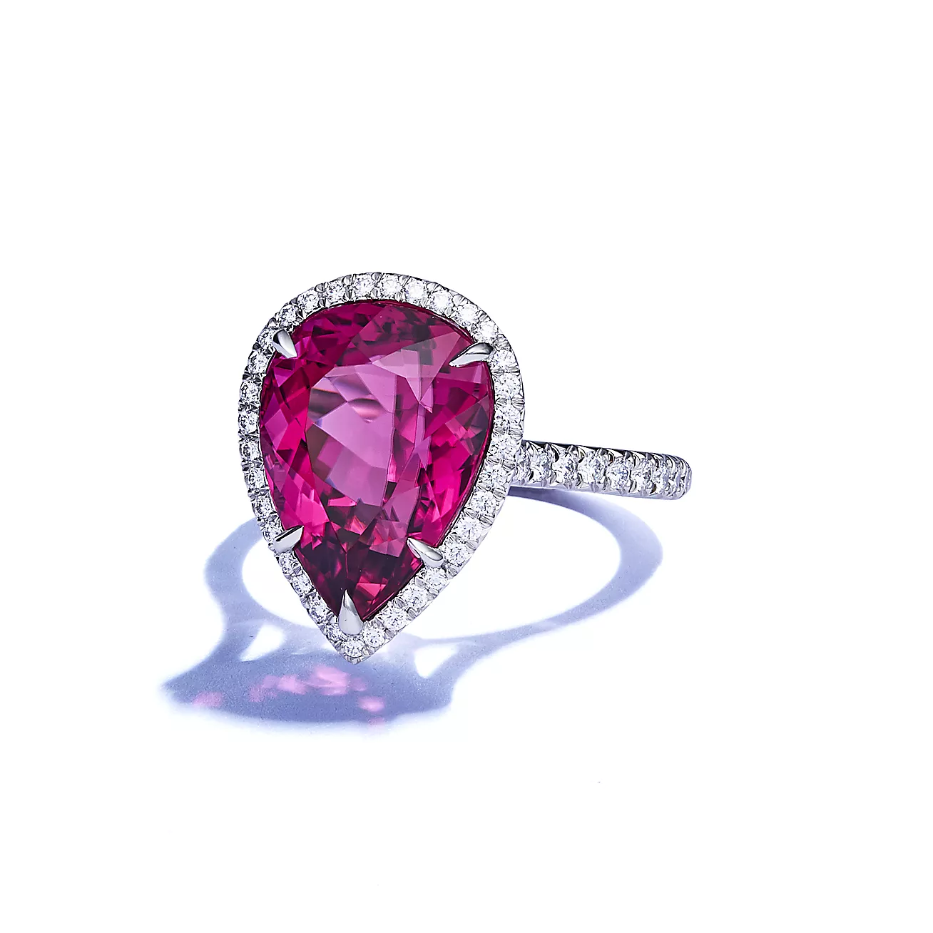 Rubellite Ring in Platinum