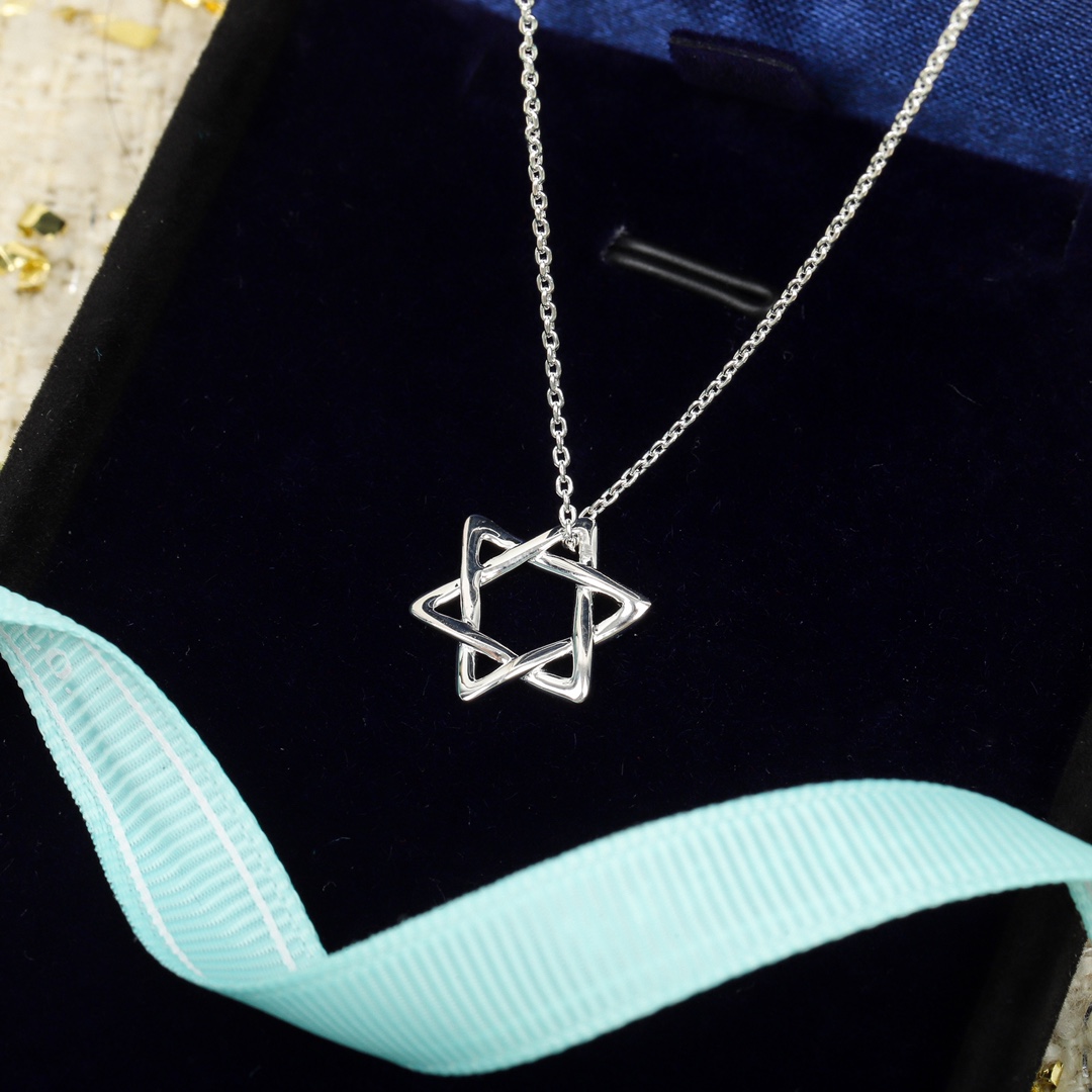 Authentic! Tiffany & Co Peretti 18k Yellow Gold Largest Star Of David  Necklace | Fortrove