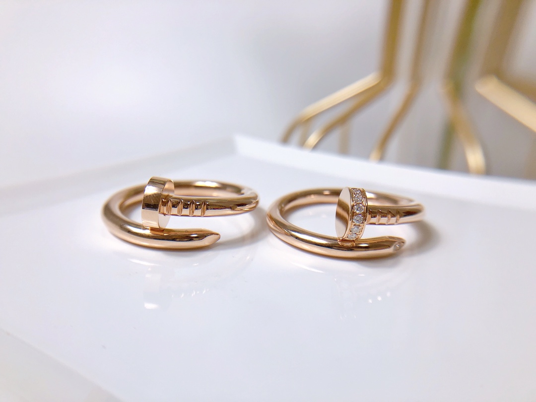 Cartier Juste Un Clou Diamonds 18k Rose Gold Ring Size 57 Cartier | TLC