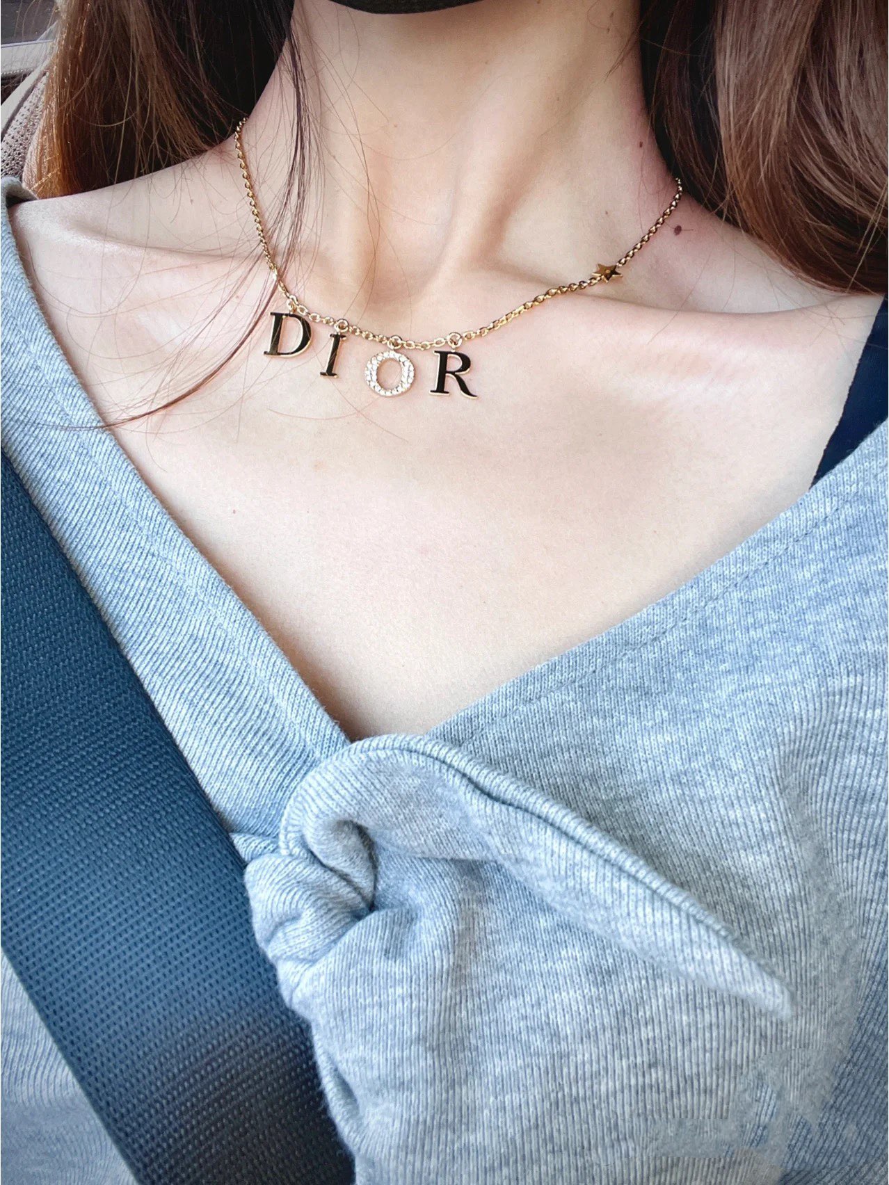 Dior Monogram Necklace with Diamonds