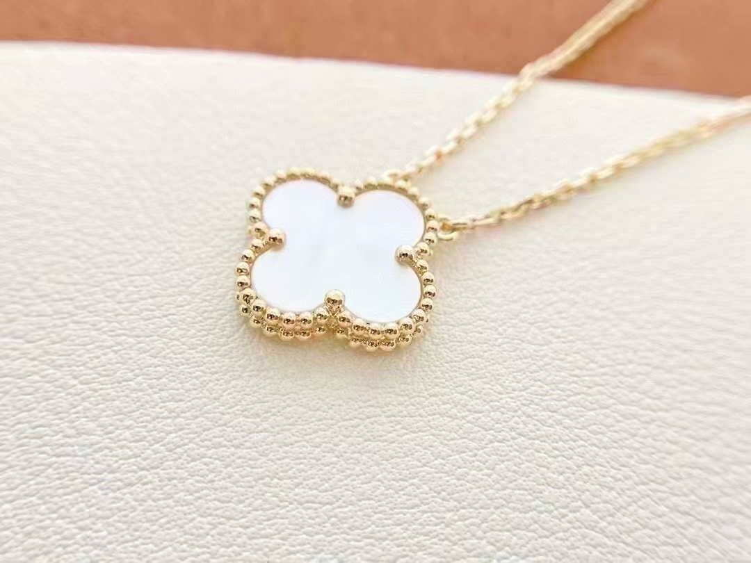 Van Cleef Necklace Dupe Logo Printing Four Clover Necklace