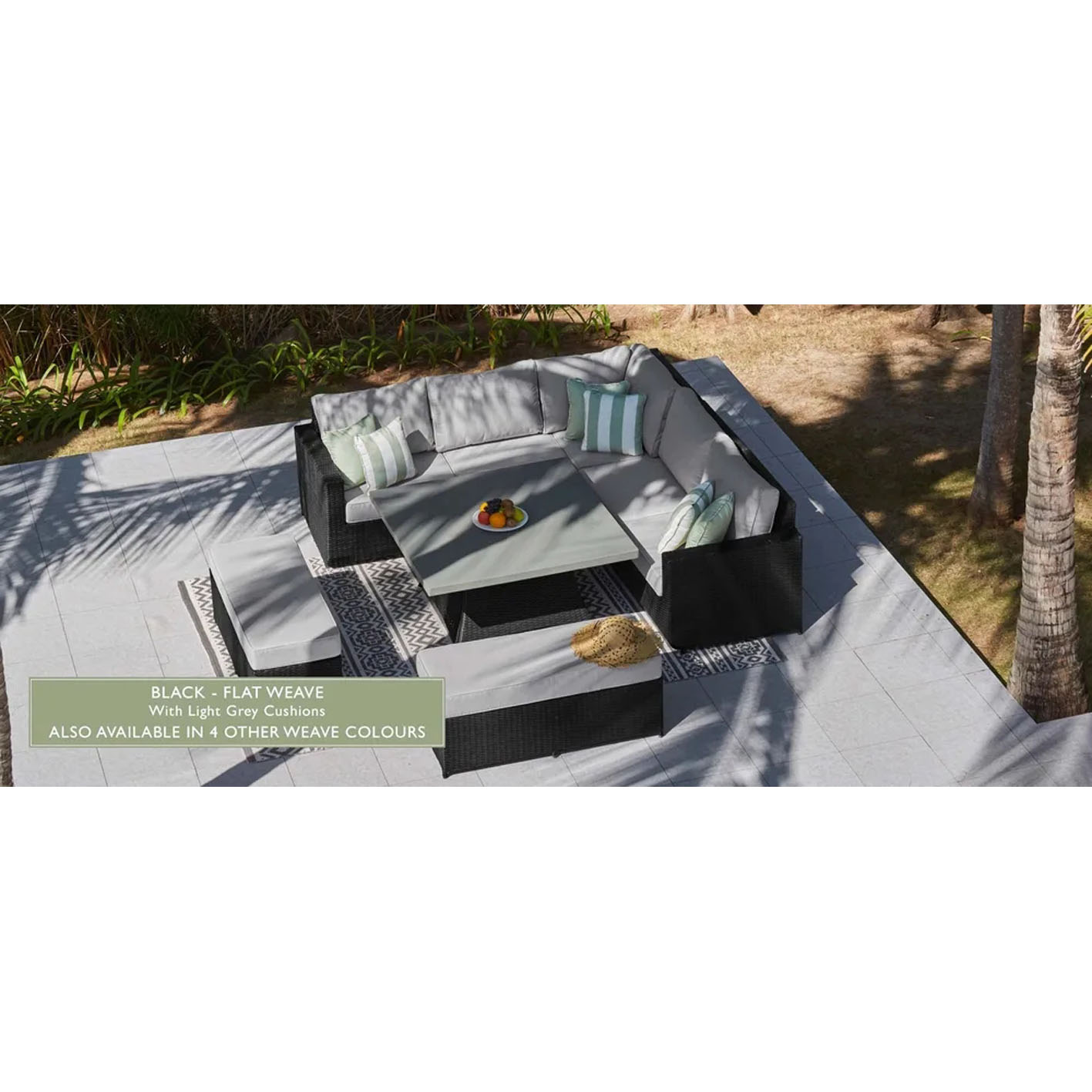 HALO 1M CORNER SOFA AND CONCRETE COFFEE TABLE TESCO