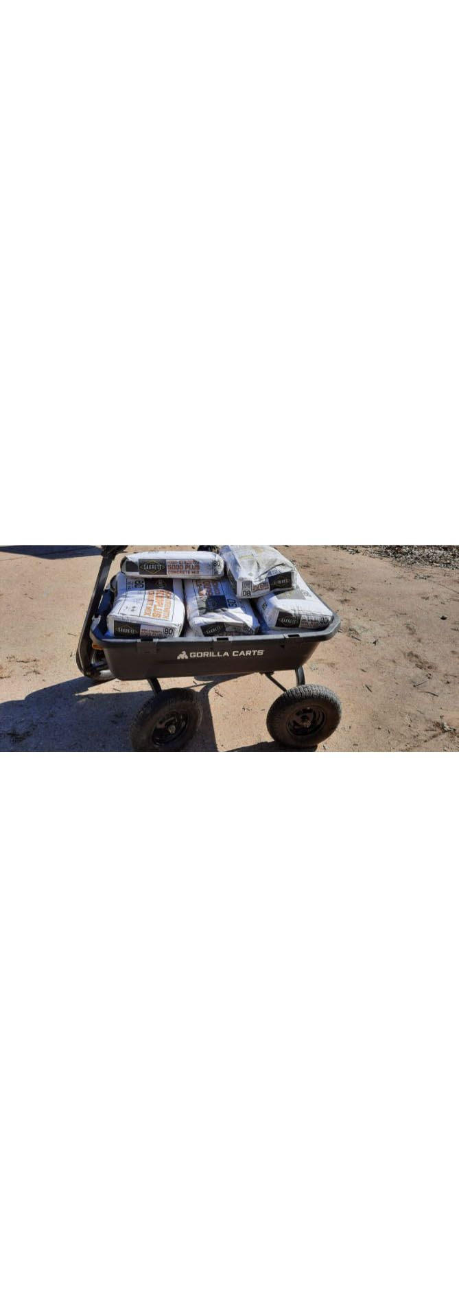 Gorilla Carts 7GCGNF 7 cu ft heavy duty polyethylene garden tipper
