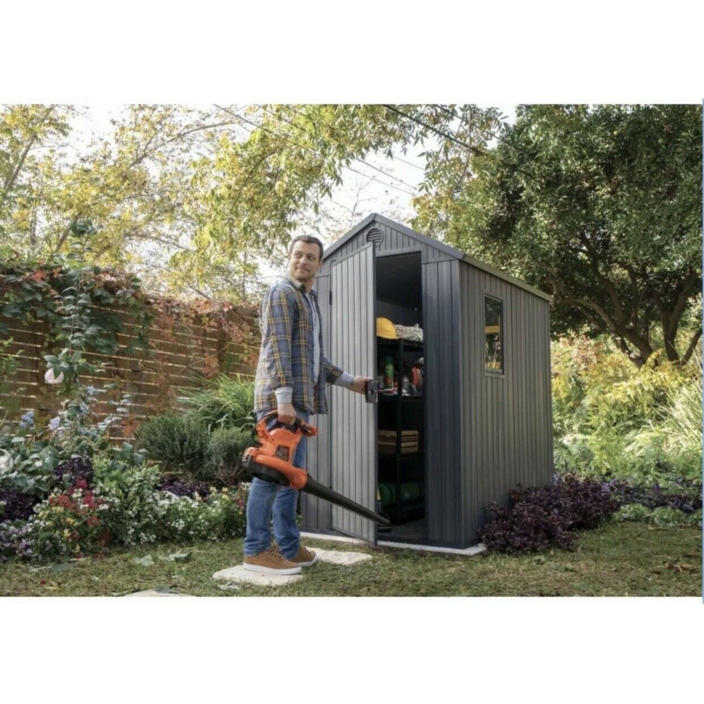 AKeter Darwin Shed Grey 6 X 4 Ft Waterproof Garden Storage Shed