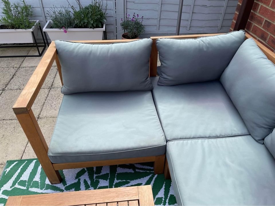 Garden corner sofa, coffee table & furniture cover TESCO